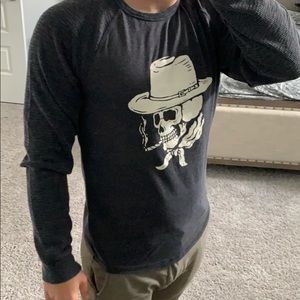 Lucky Brand Men’s Burnout LS T-shirt with design